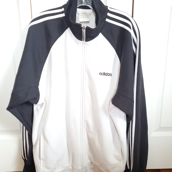 mens adidas track jacket black